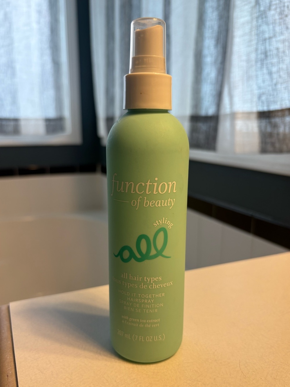 🔴10/$10! Function of Beauty All Styling Spray - Mint Green Bottle